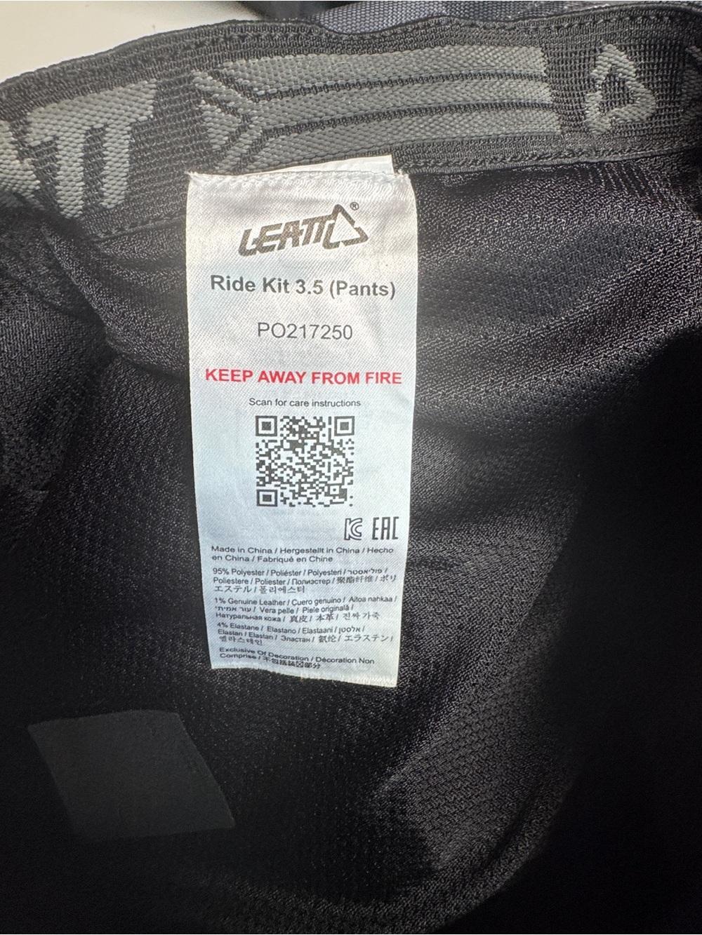 Leatt Ride Kit 3.5 Men's Pants - Black